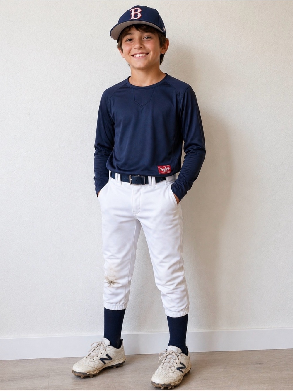 Rawlings Blue Long Sleeve Performance Tee